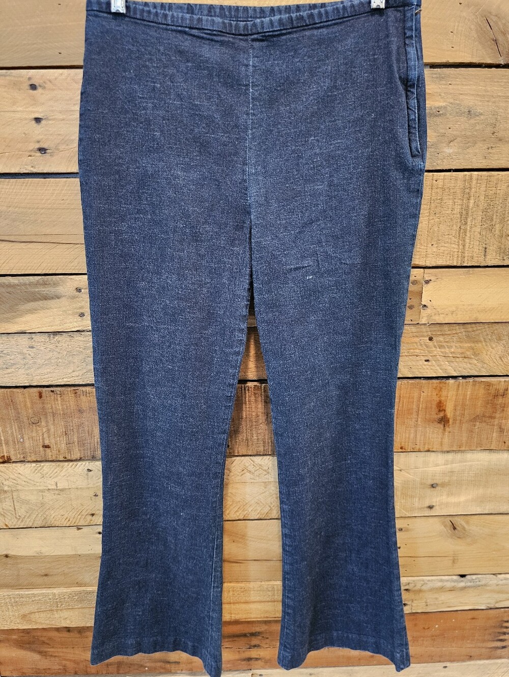 Vintage Banana Republic Flat Front Dark Wash Boot Cut Stretch Jeans size 14